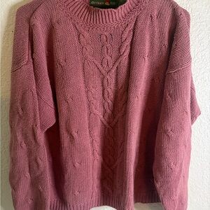 Outback Red Pink Cable Knit Sweater